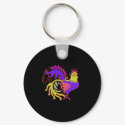 Art Deco Rooster (Jewel Tone) keychain