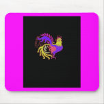 Art Deco Rooster (Jewel Tone) Mouse Pads