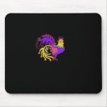 Art Deco Rooster (Jewel Tone) Mouse Pads