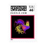Art Deco Rooster (Jewel Tone) Stamps