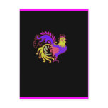 Art Deco Rooster (Jewel Tone) postcards