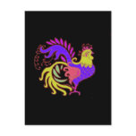 Art Deco Rooster (Jewel Tone) postcards