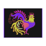Art Deco Rooster (Jewel Tone) postcards