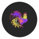 Art Deco Rooster (Jewel Tone) stickers