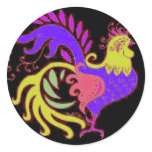 Art Deco Rooster (Jewel Tone) stickers