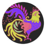 Art Deco Rooster (Jewel Tone) stickers