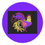 Art Deco Rooster (Jewel Tone) stickers