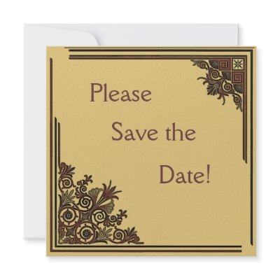 Art Deco Save the Date Cards Announcements by CustomizeACard