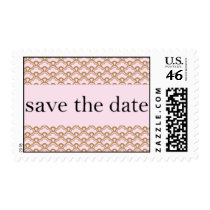 Art Deco Save the Date postage stamp