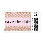 Art Deco Save the Date postage stamp