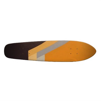 ART DECO skateboard (tangerine) by TropiCoolUniverse