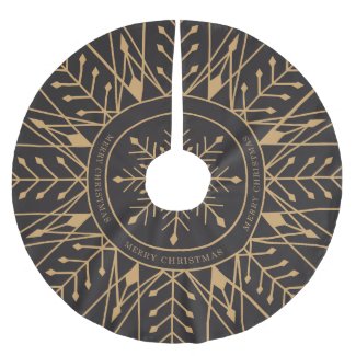 Art Deco Snowflake Holiday Tree Skirt