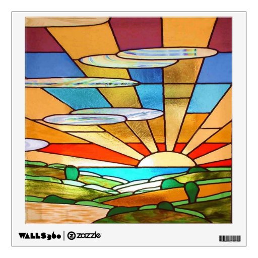 Art Deco Stained Glass 1 Wall Skins Zazzle