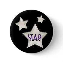 Art Deco Stars Button by JaZilla Art Deco Stars Button