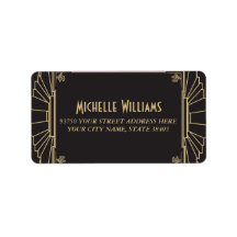 Art Deco Style Address Labels
