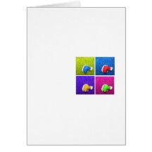 Art deco style Christmas hat on beads Greeting Card