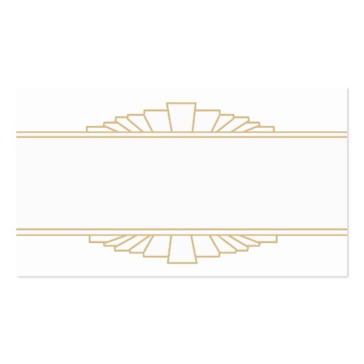 Art Deco Style Guest Escort Cards Business Cards (back side)
