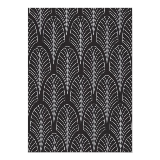 Art Deco Style Wedding Insert Card (Silver)