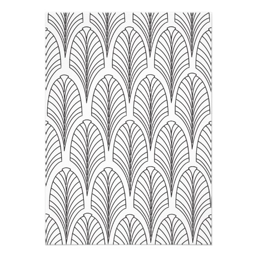 Art Deco Style Wedding Invitation