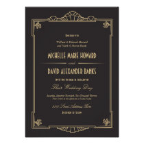 Art Deco Style Wedding Invitation invitations