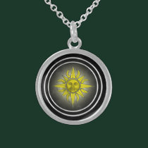 Art Deco Sun Pendant necklaces