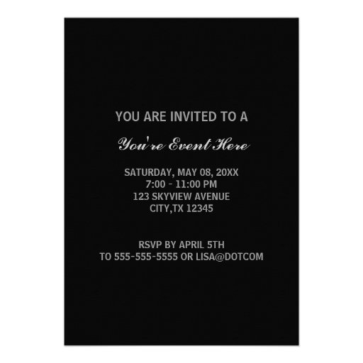 Art Deco swirls butterfly Eiffel Tower Paris Personalized Invitation