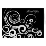 Art Deco Swirls Thank You Blank Notecard cards