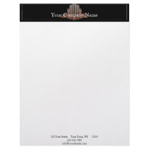 Art Deco Tower Letterhead Template