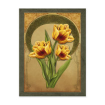 Art Deco Tulips Post Card