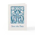 Art deco turquoise tulips card by starstreamdesign Art deco turquoise tulips card