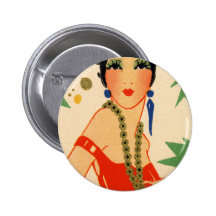 Art Deco Vamp, 1920s Flapper Pin