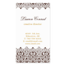 Art Deco Vertical Business Card with Monogram business cards