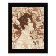 Art Deco Victorian Lady Personalized Announcements