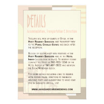 Art Deco Vintage Beach Details Info | blush Custom Invitation