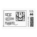 Art Deco Wedding Invitation postage