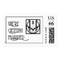 Art Deco Wedding Invitation postage