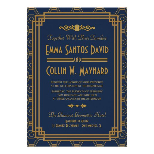 Art Deco Wedding Invitations