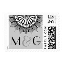 Art Deco Wedding Postage