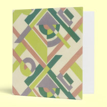 Art Deco Wild Shapes Geometric Abstract Binder binders