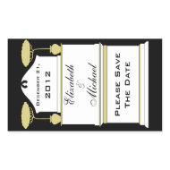 Art Deco Wine Bottle Label Save The Date sticker