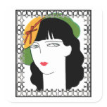 Art Deco Woman In Hat Sticker