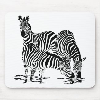 Art Deco Zebra mousepad