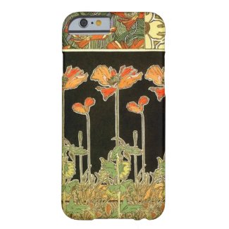Art décoratifs (orange flowers) by Alphonse Mucha iPhone 6 Case