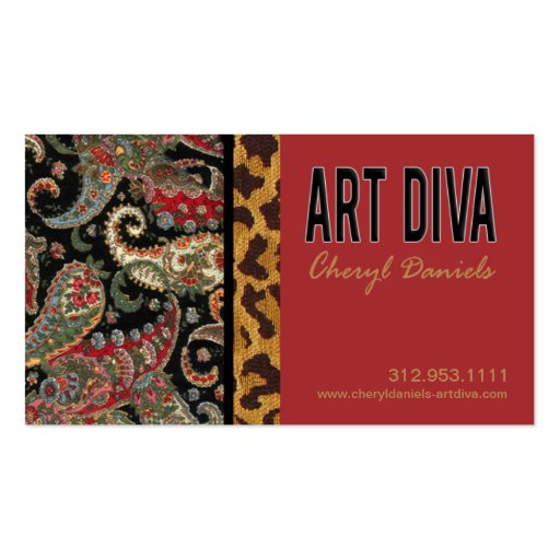 Art Diva Graphic Designer Business Card