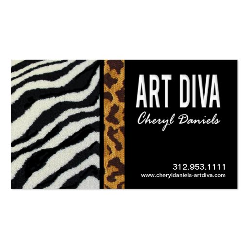 Art Diva Graphic Designer Business Card (front side)