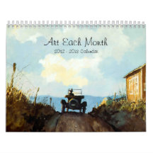 Art Each Month Wall Calendar