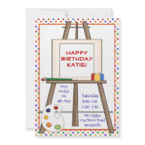 Art Easel Invitation