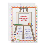 Art Easel Invitation