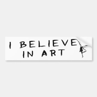 Art Fairy: I Believe In Art Bumper Sticker
