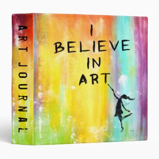 Art Fairy: I Believe In Art Colorful Binders